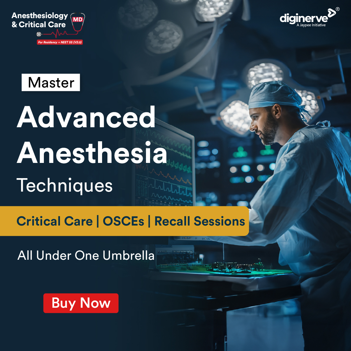 DigiNerve Facebook ad: Anesthesiology and Critical Care MD (Residency + NEET SS)…