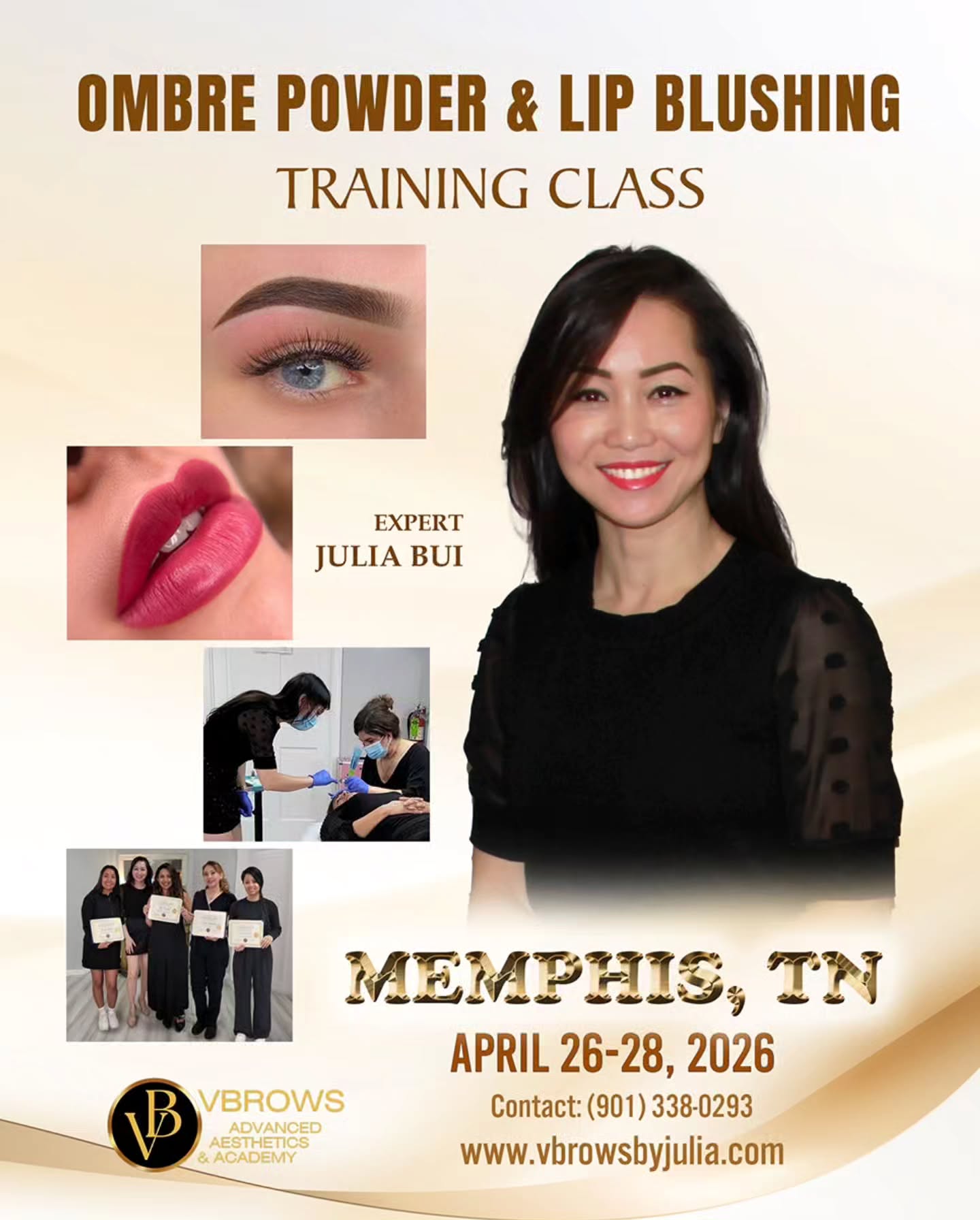 vbrows_advanced_aesthetics Facebook ad: Join our hands on 3 days of training…