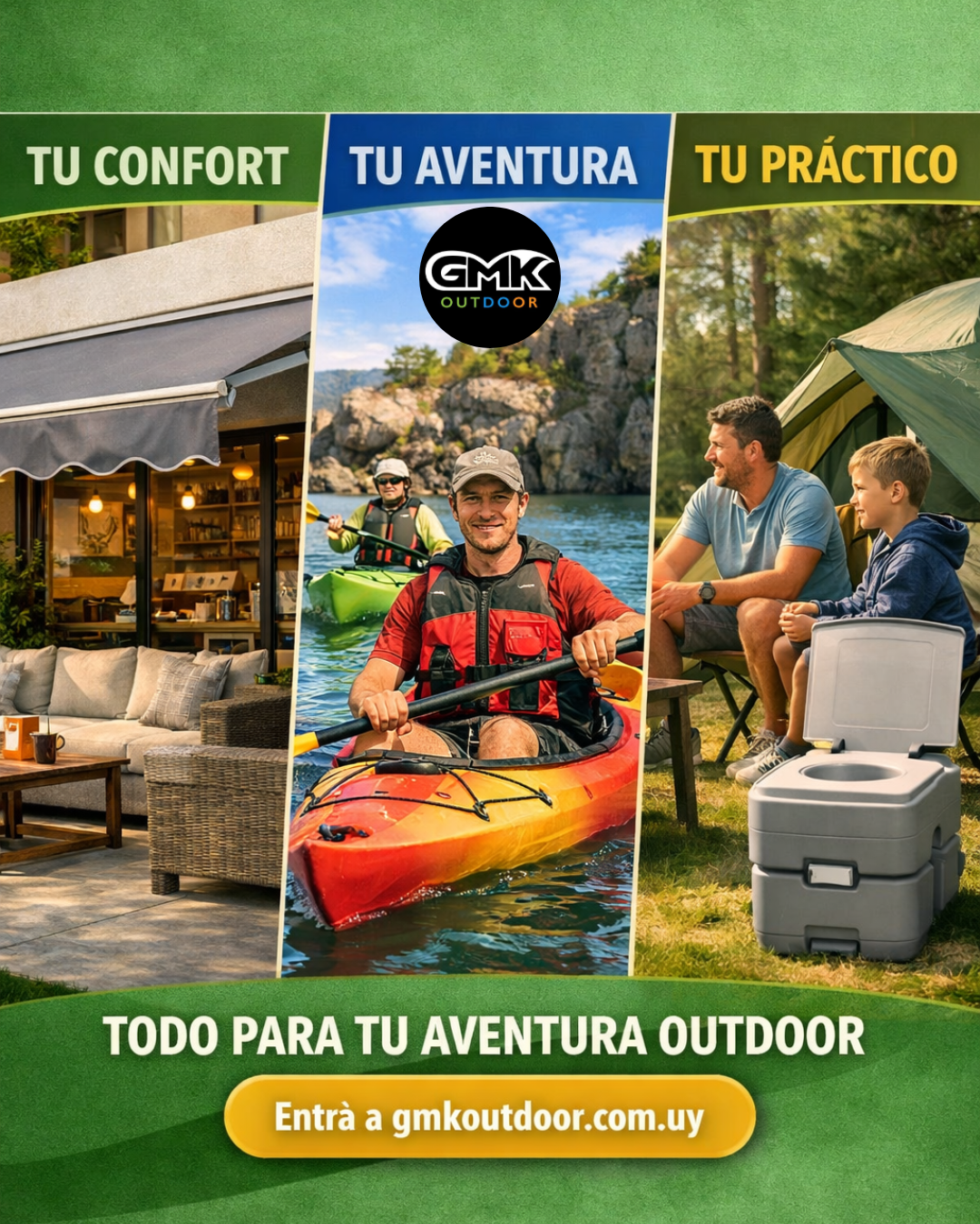 GMK outdoor Uruguay Facebook ad: GMK Outdoor, Todo para tu aventura