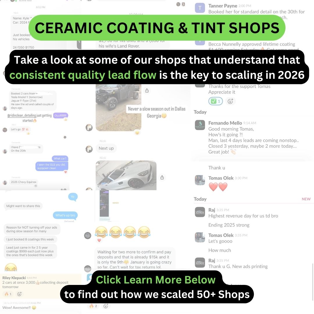 Tomas Olek - CEO Detail Domination Facebook ad: See If This Works For Your Shop