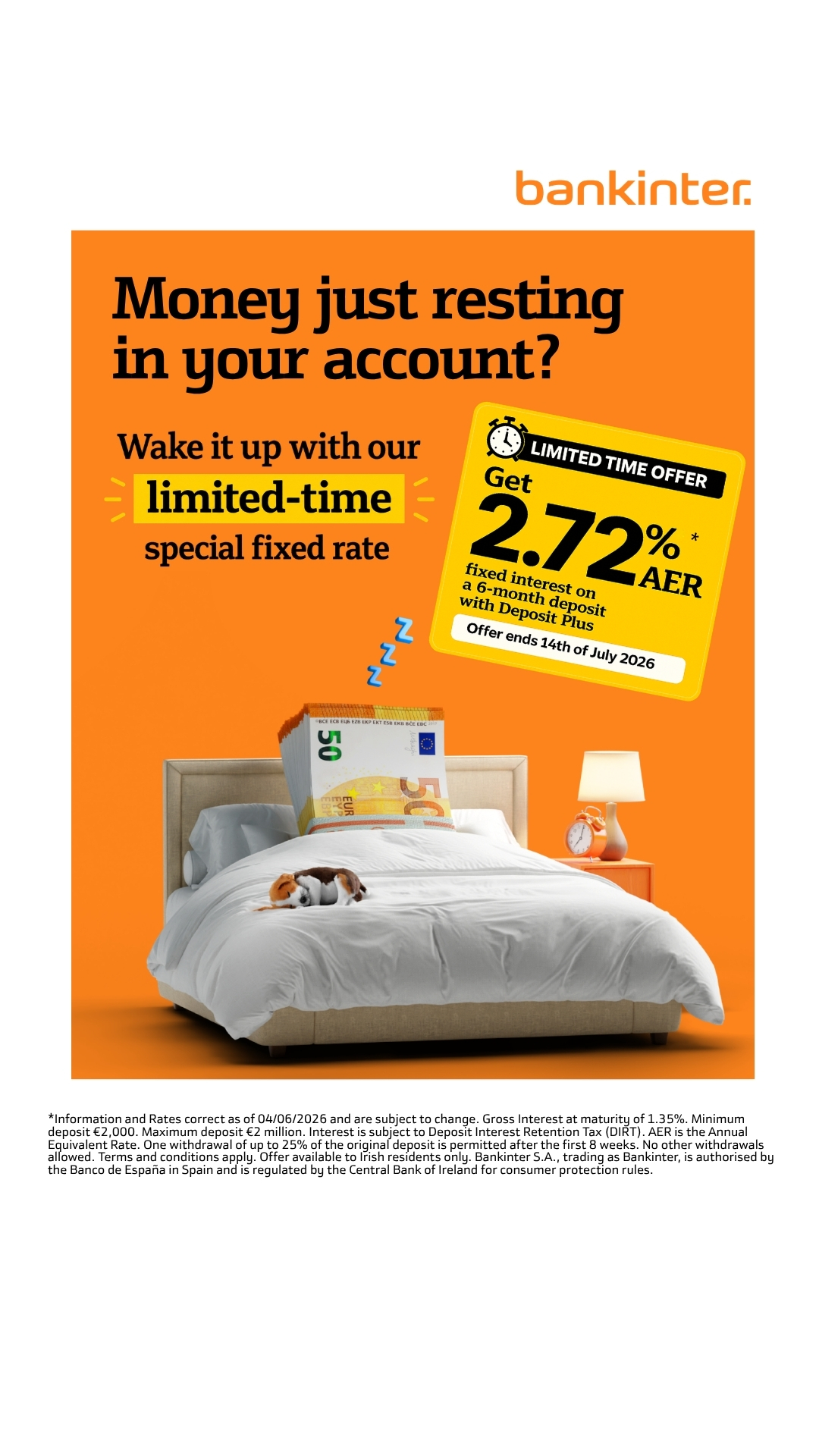 Bankinter Ireland Facebook ad from Jun 8, 2026