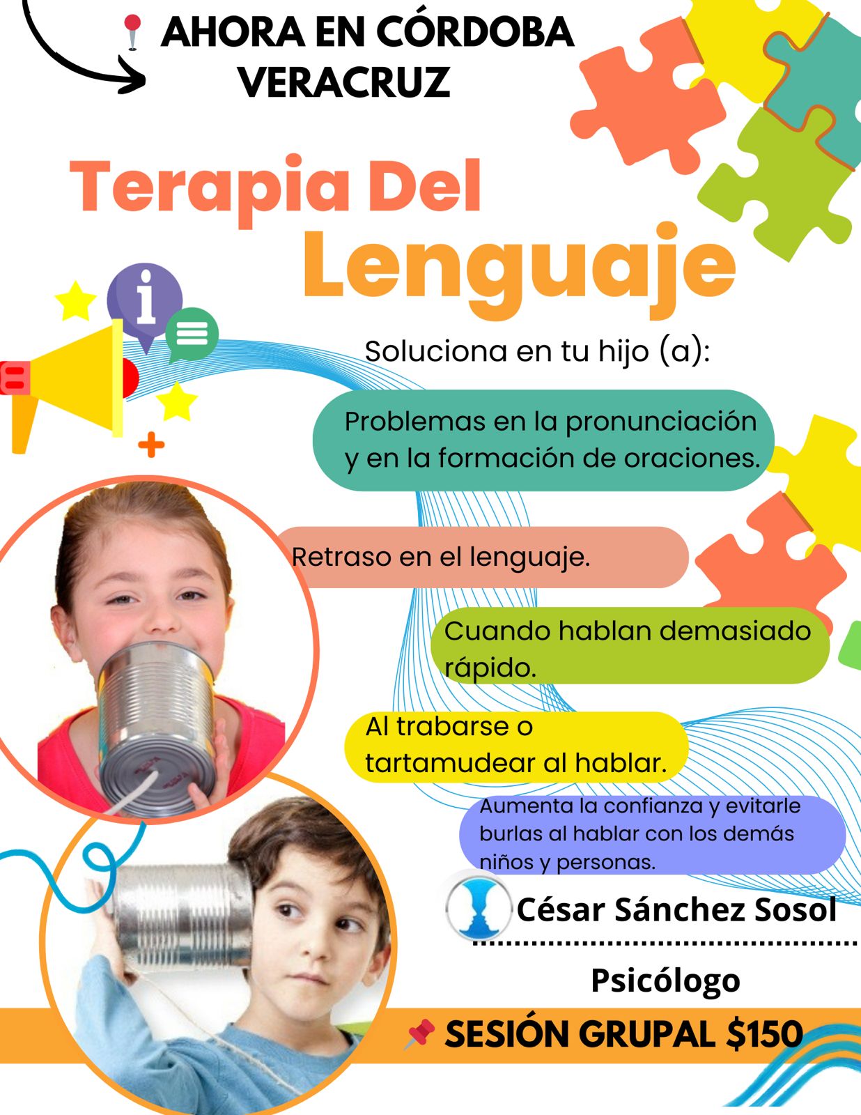 Psicólogo César Sánchez Sosol Facebook ad: TERAPIA DE LENGUAJE