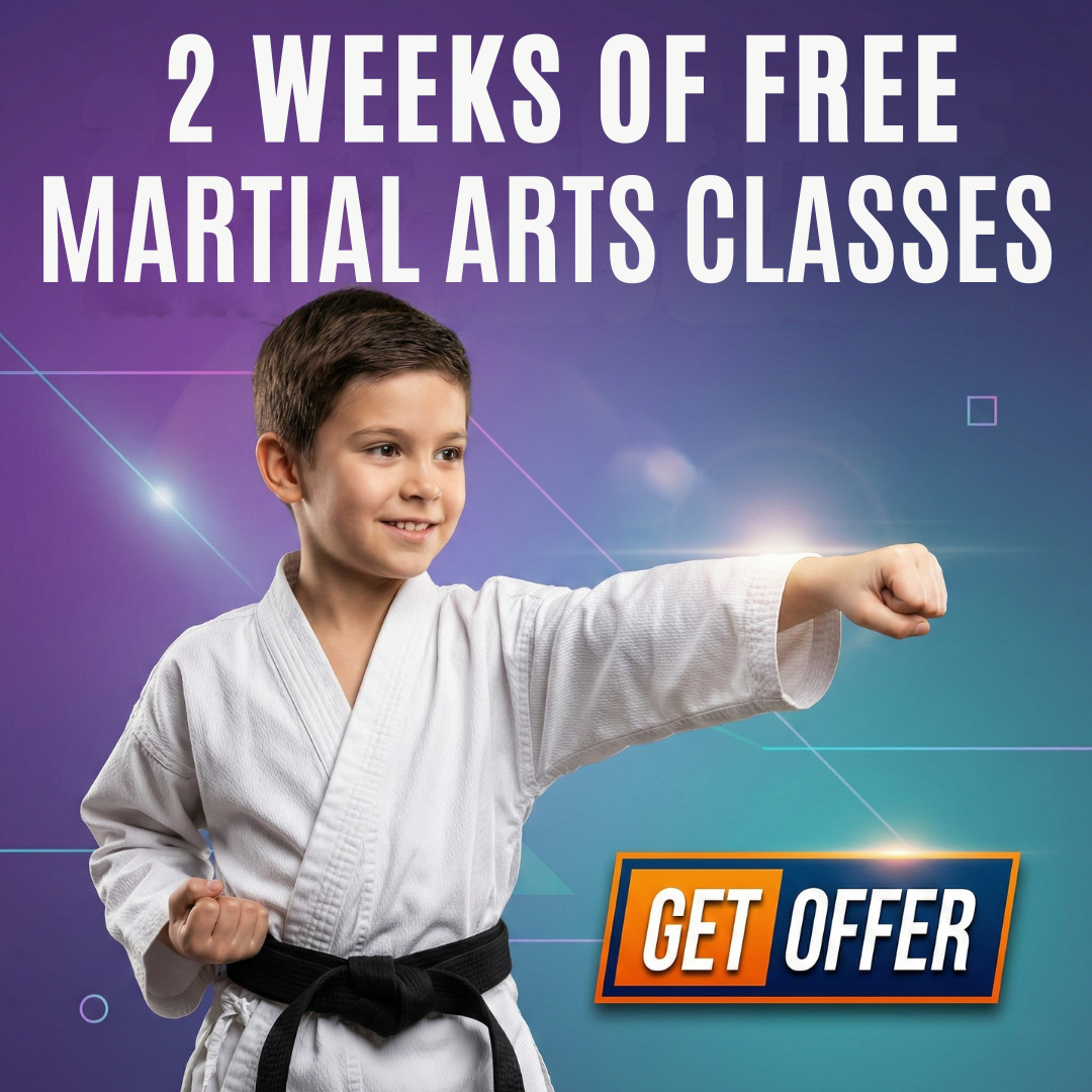 Master Jim's Taekwondo Academy Facebook ad: TWO WEEKS OF FREE MARTIAL ARTS CLASSES