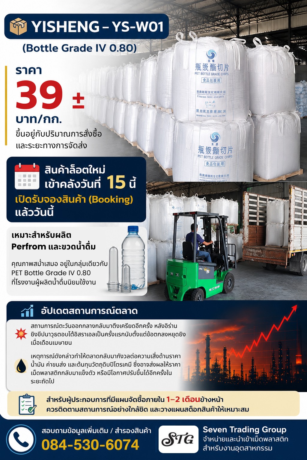Seven Trading Group Facebook ad: YISHENG, YS-W01 (Bottle Grade IV 0.80)