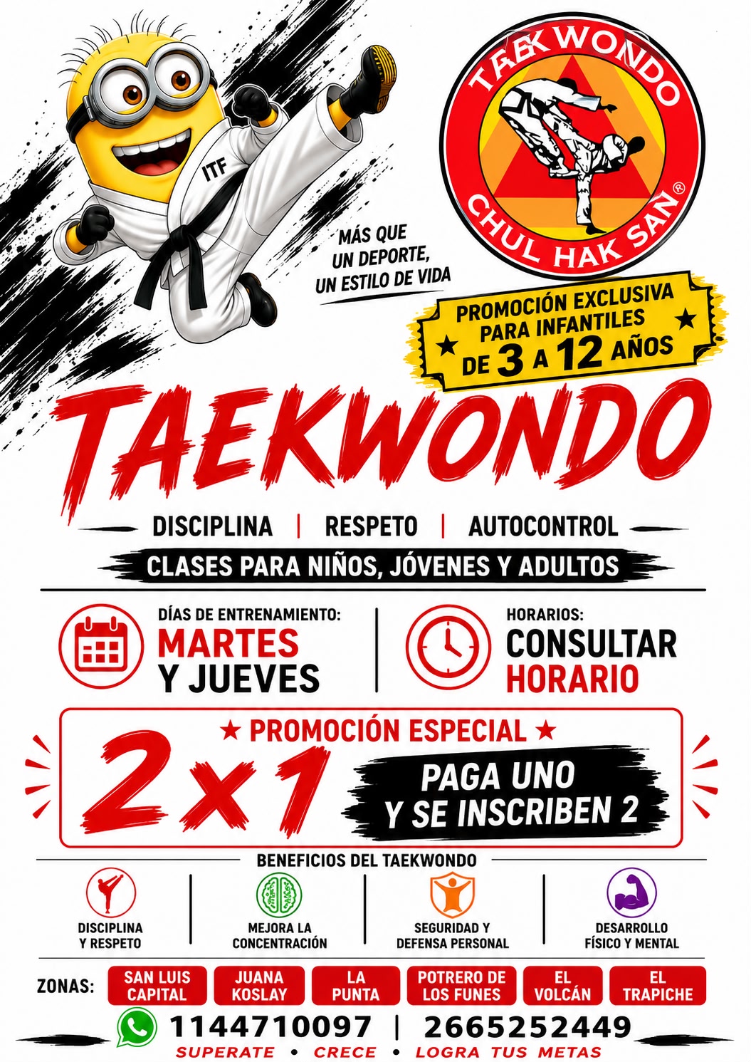 Taekwondo Chul Hak San - Agustín Battiato Facebook ad: Sumate a las clases!