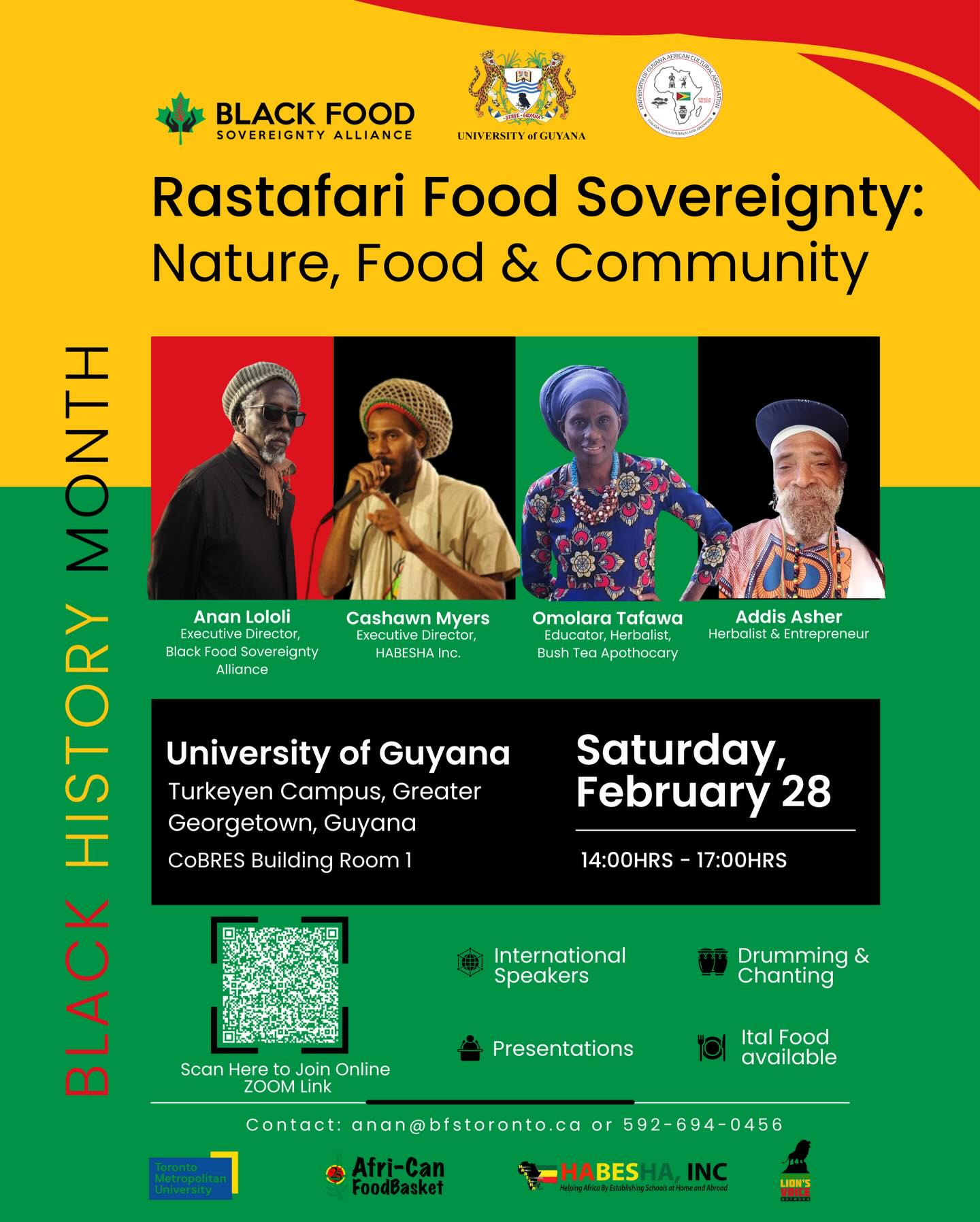 Black Food Sovereignty Alliance Toronto Facebook ad: Black History Month Reasoning