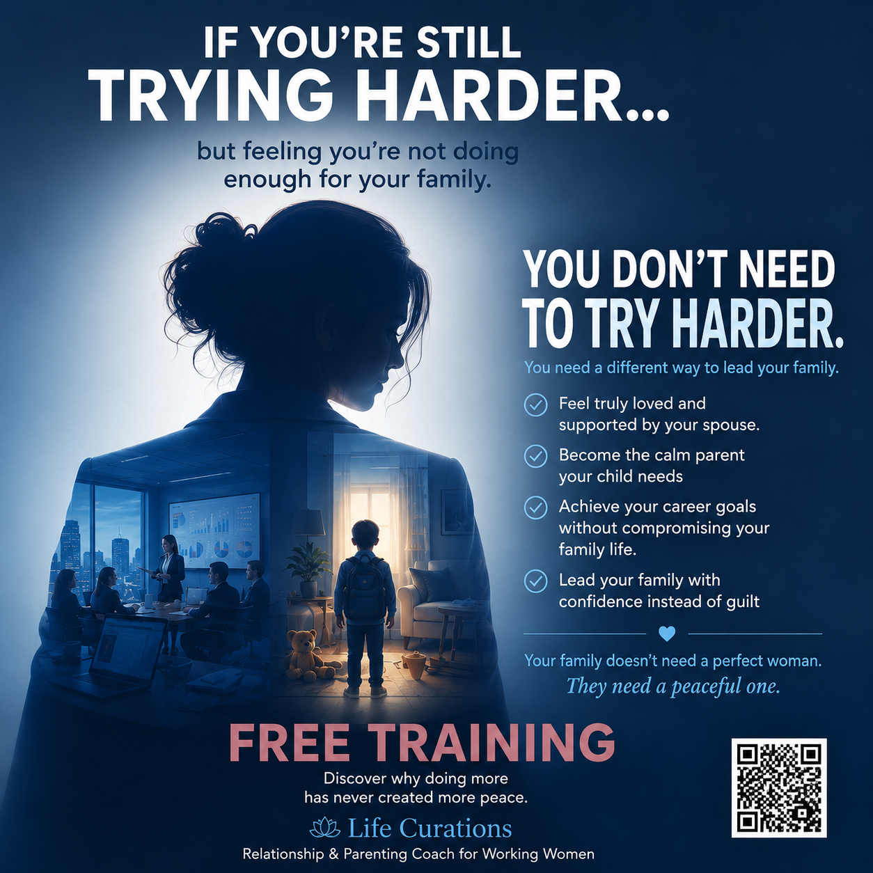 Life Curations by Vandana Facebook ad: Reconnect With Your Husband and Kids