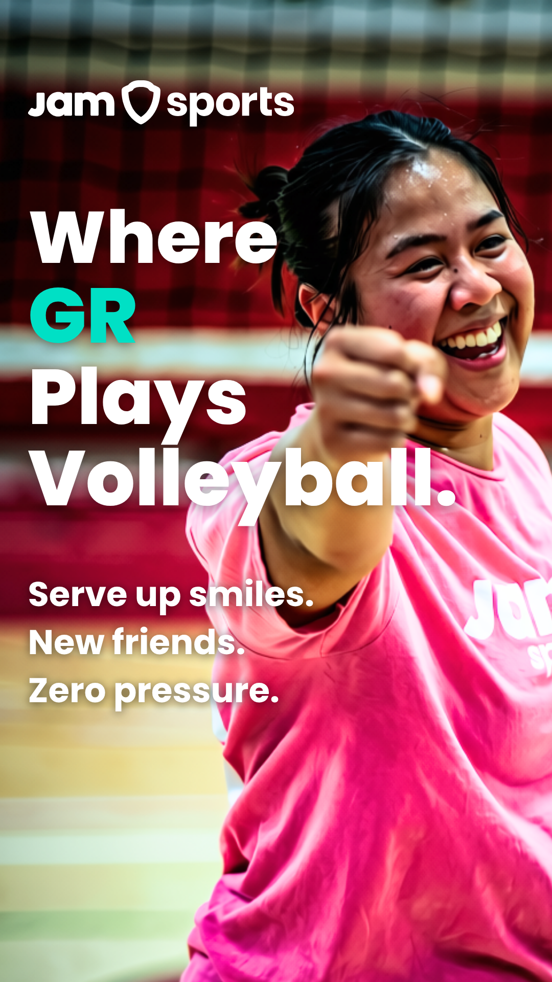 JAM Sports Grand Rapids Facebook ad: LIFE IS BETTER WITH VOLLEYBALL