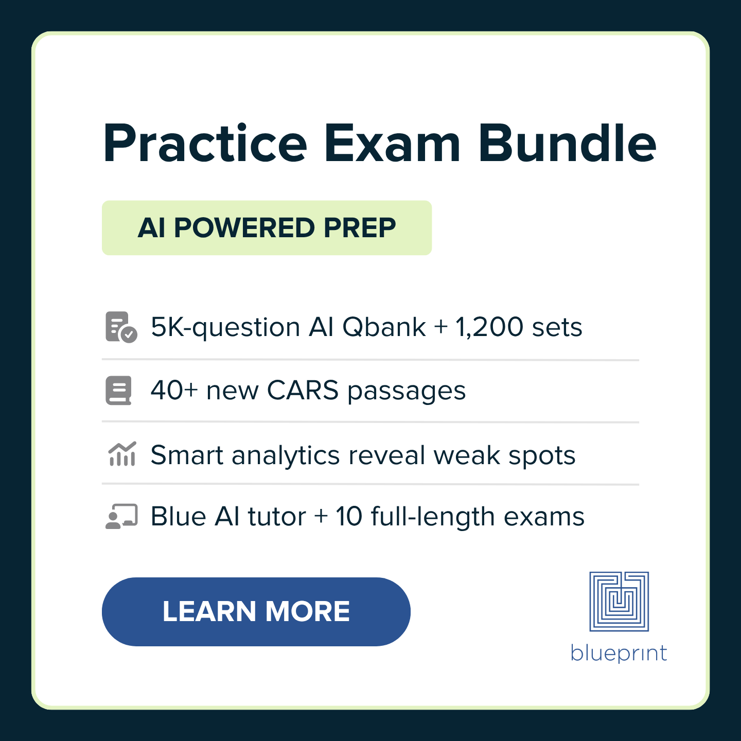Blueprint MCAT Facebook ad
