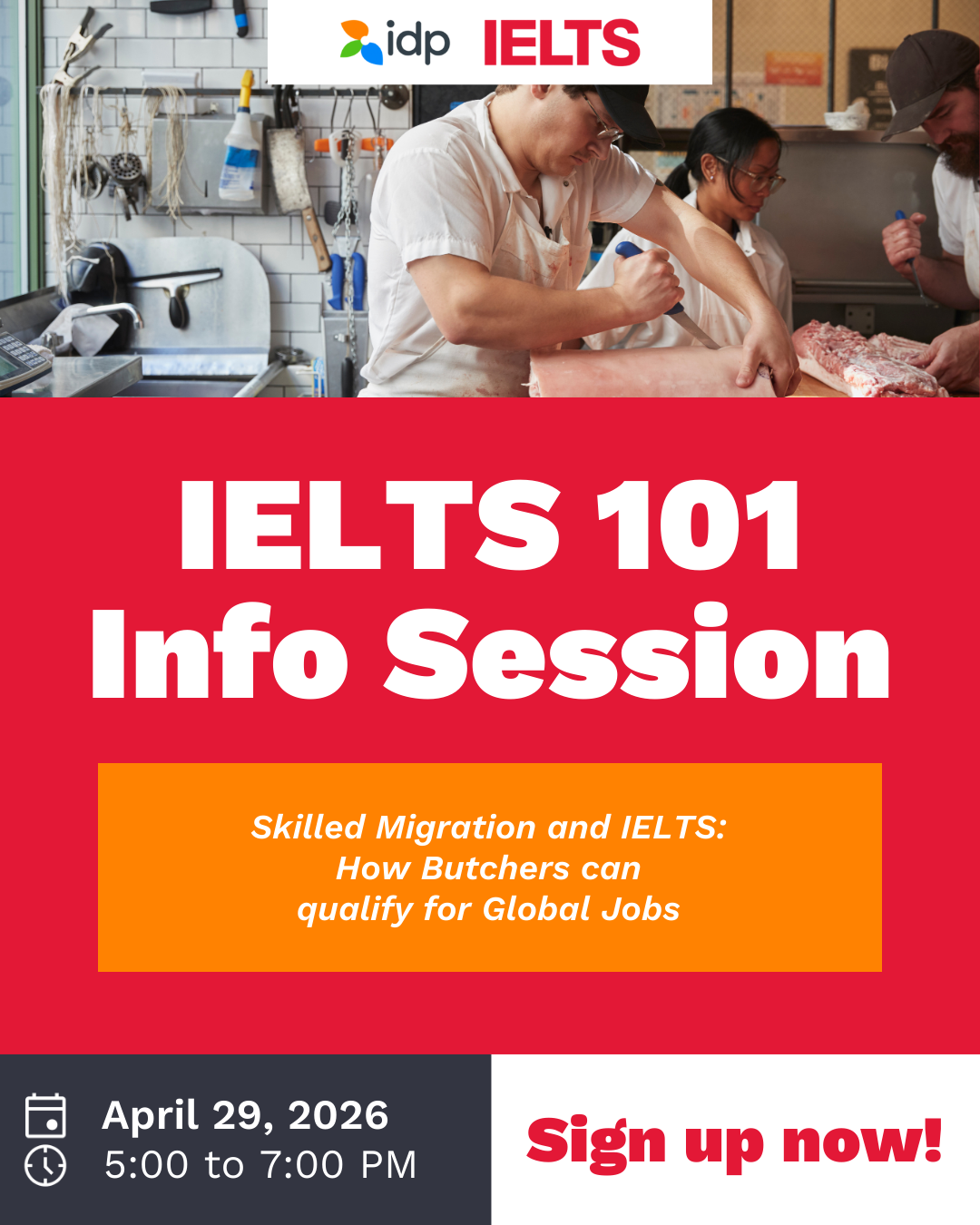 IELTS IDP Education Facebook ad from Apr 6, 2026
