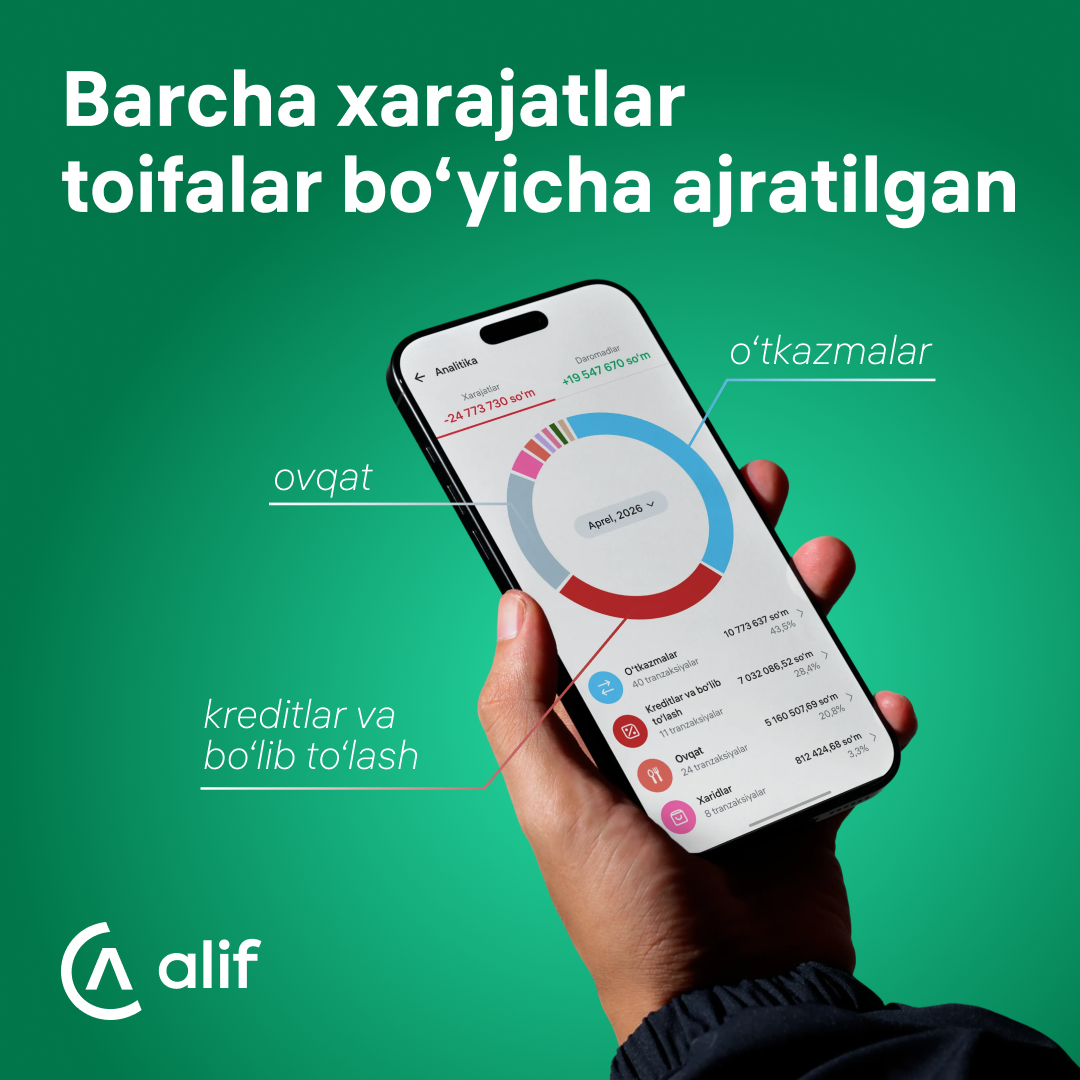 Alif Uzbekistan Facebook ad: Alif’ni oching