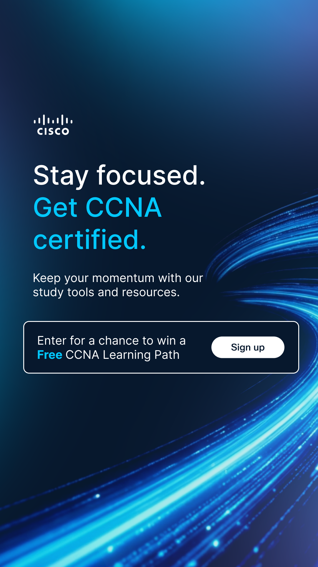 Learn with Cisco Facebook ad