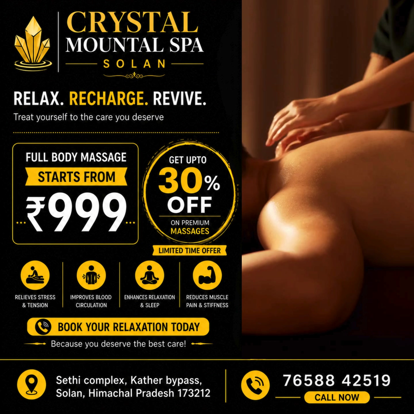 Crystal Mountain Spa Facebook ad: GET OFFER!