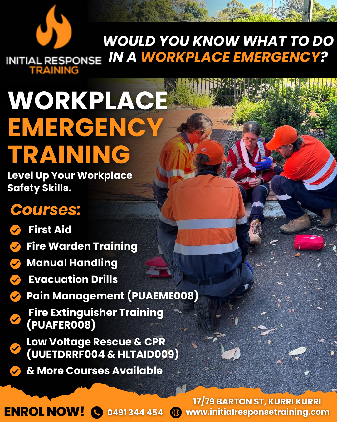 Initial Response Training Facebook ad: Be Emergency Ready Today!