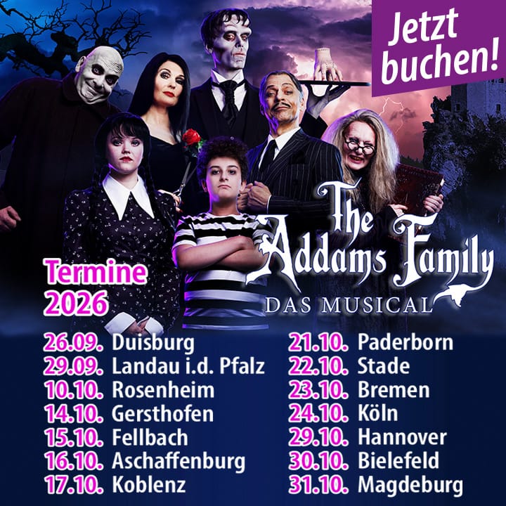 Addams Family - Musical Tour Facebook ad: The Addams Family - Das Musical