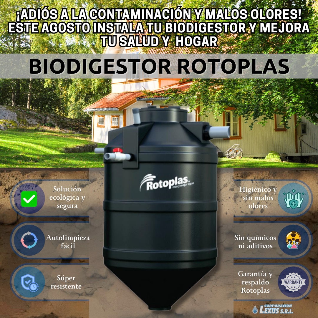 Corporación Lexus tanques industriales biodigestores y cisternas Perú Facebook ad: Biodigestores Ecológicos Rotoplas