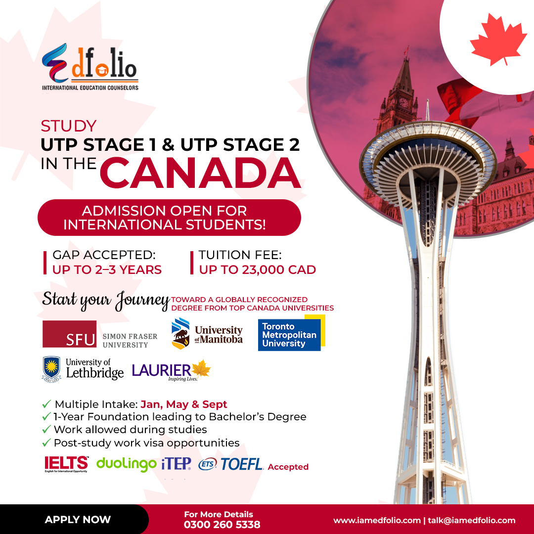 EdFolio - International Education Counselors Facebook ad: Study UTP Stage 1 & UTP Stage 2…