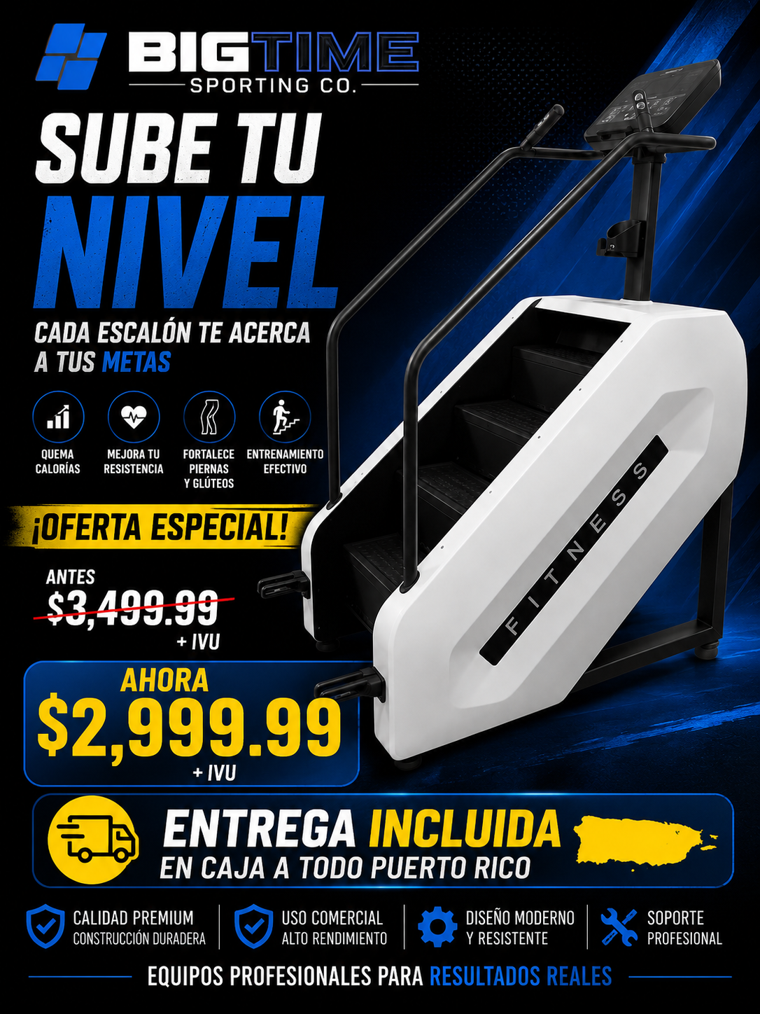 Big Time Sporting Company Facebook ad: Chatea con nosotros