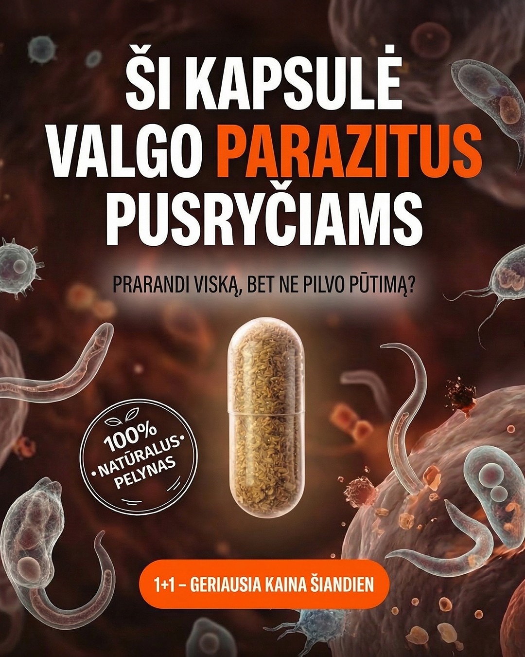 Atsakymai gamtoje Facebook ad: Pelynui 1 + 1 AKCIJA