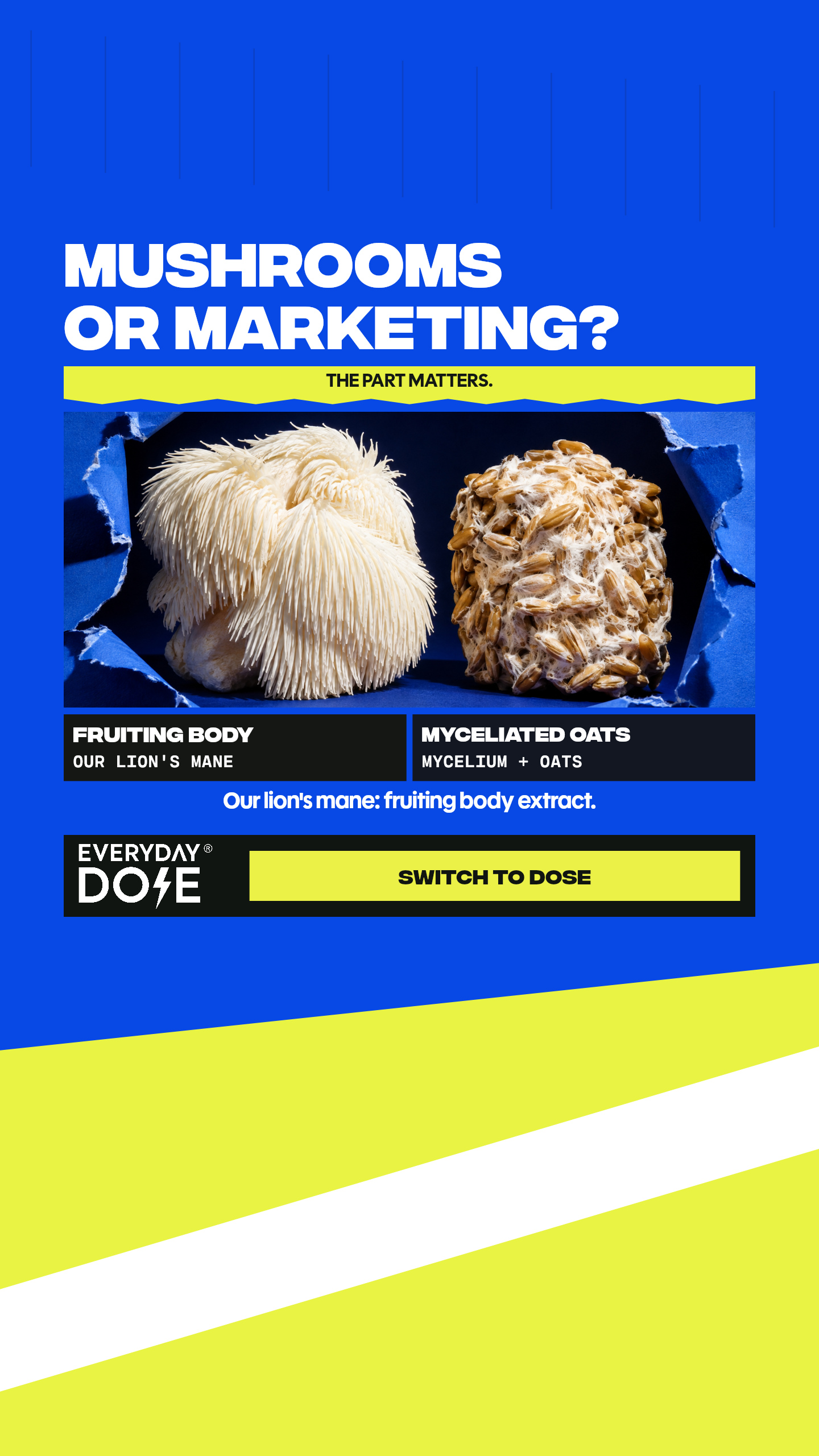 Everyday Dose Facebook ad: Pour Yourself Coffee That Does More