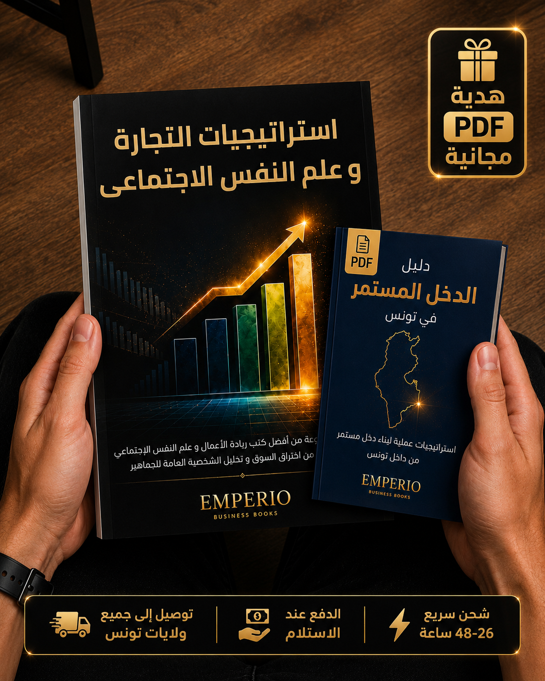 Emperio business books Facebook ad: 25 قاعدة بش تفهم اللعبة
