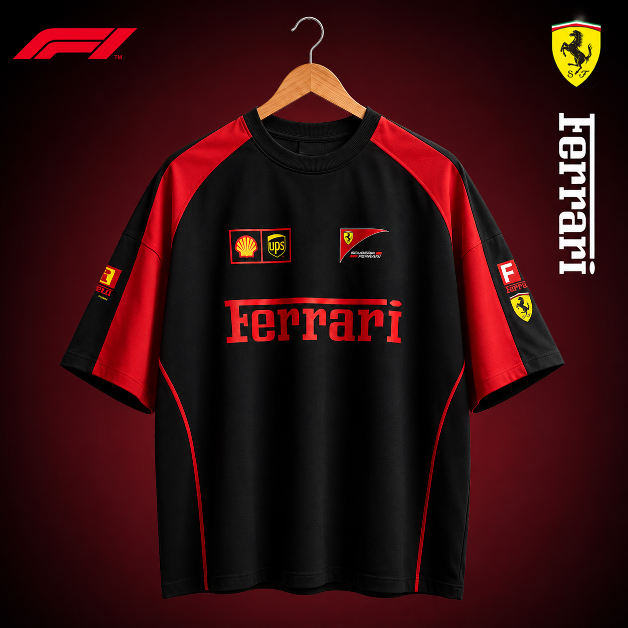 Korah Vibes Facebook ad: Premium Ferrari-Inspired Oversized Tee