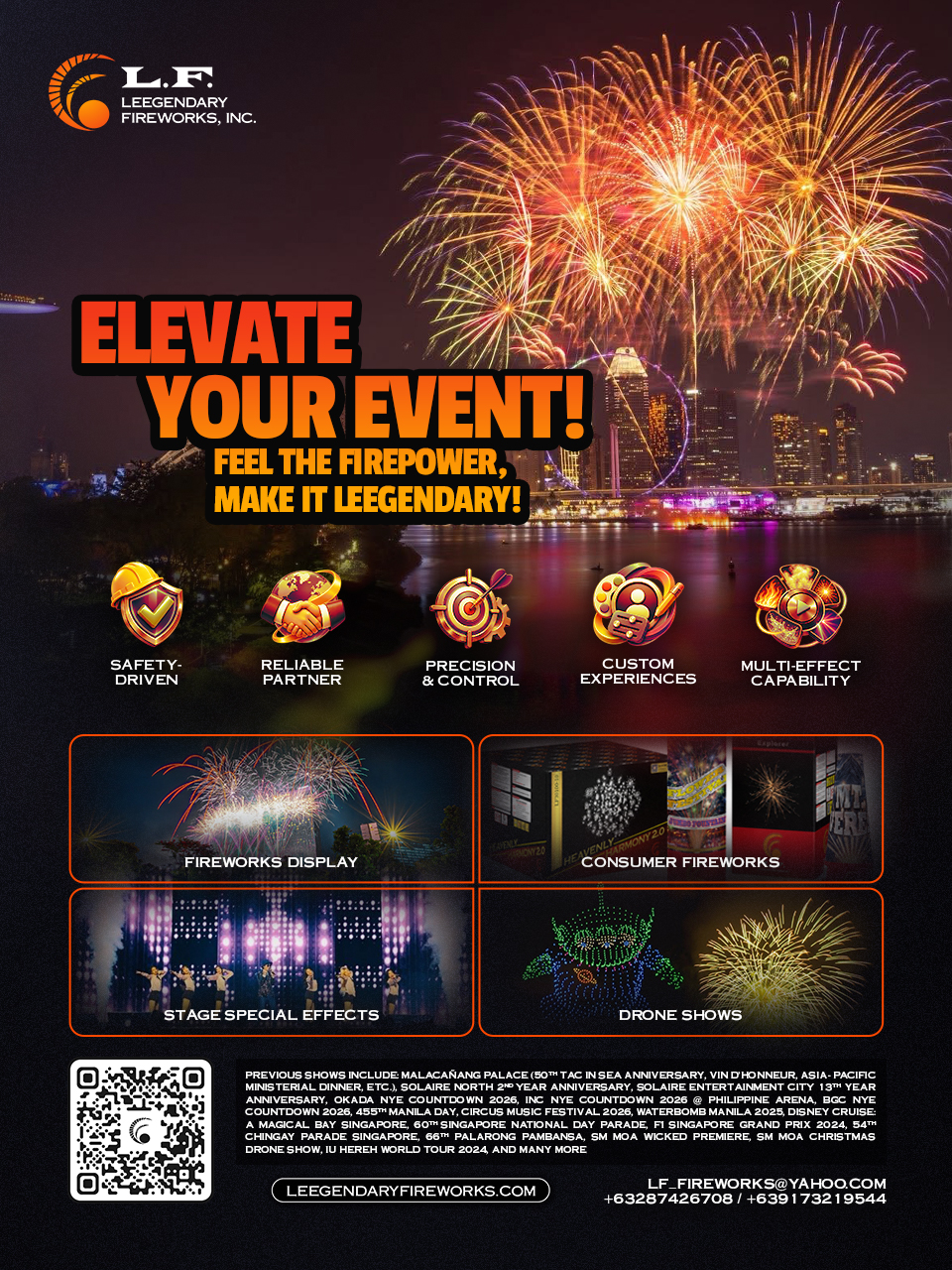 Leegendary Fireworks Facebook ad: MAKE EVERY MOMENT LEEGENDARY.