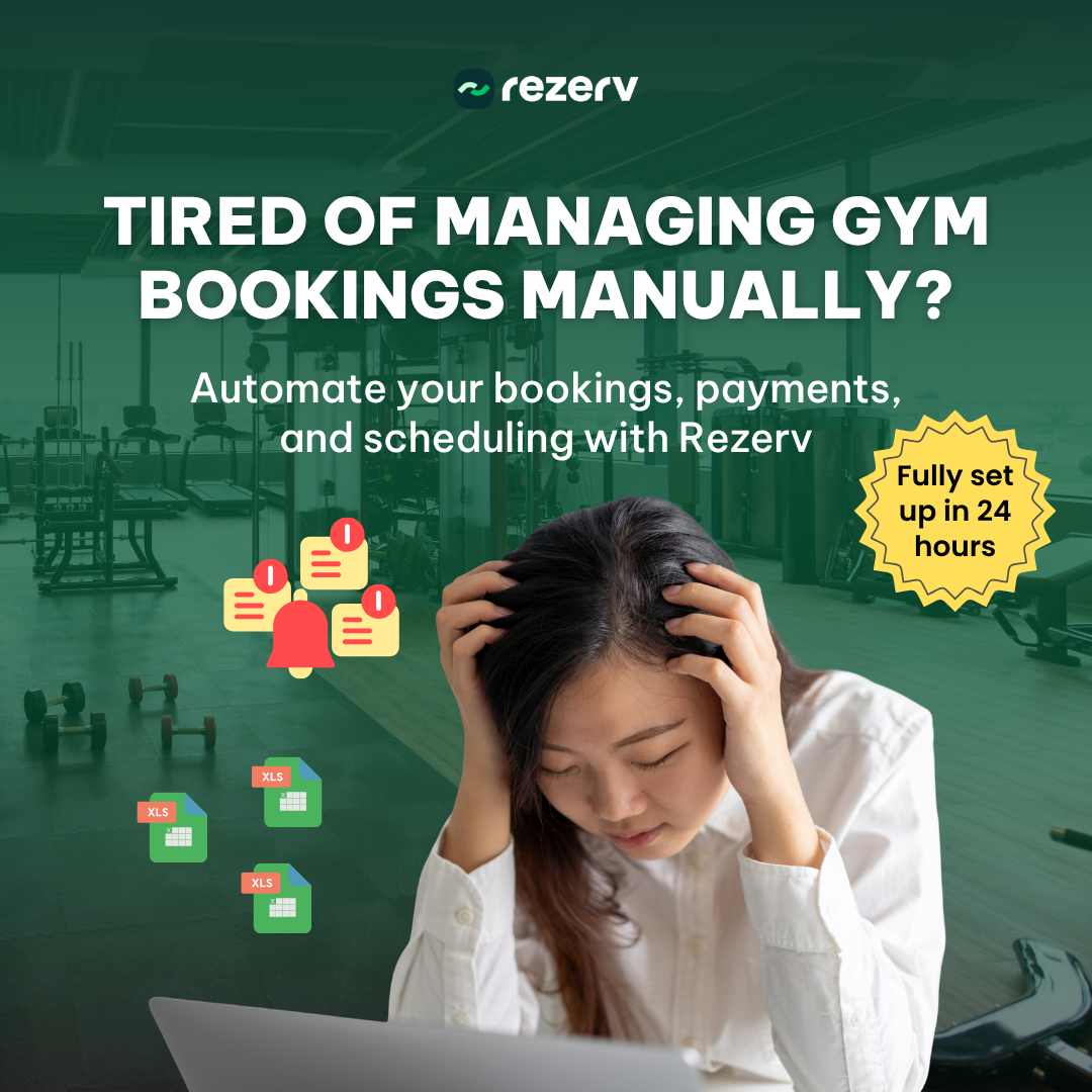 Rezerv Facebook ad: Launch Your Zero Admin Fitness Studio in 24 Hours
