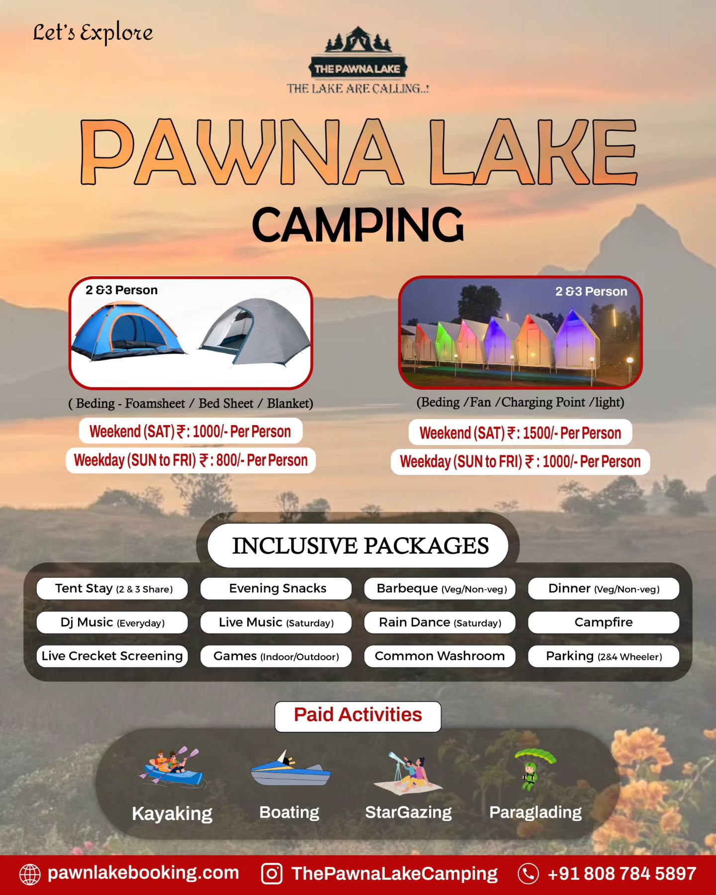 The Pawna Lake Camping Facebook ad