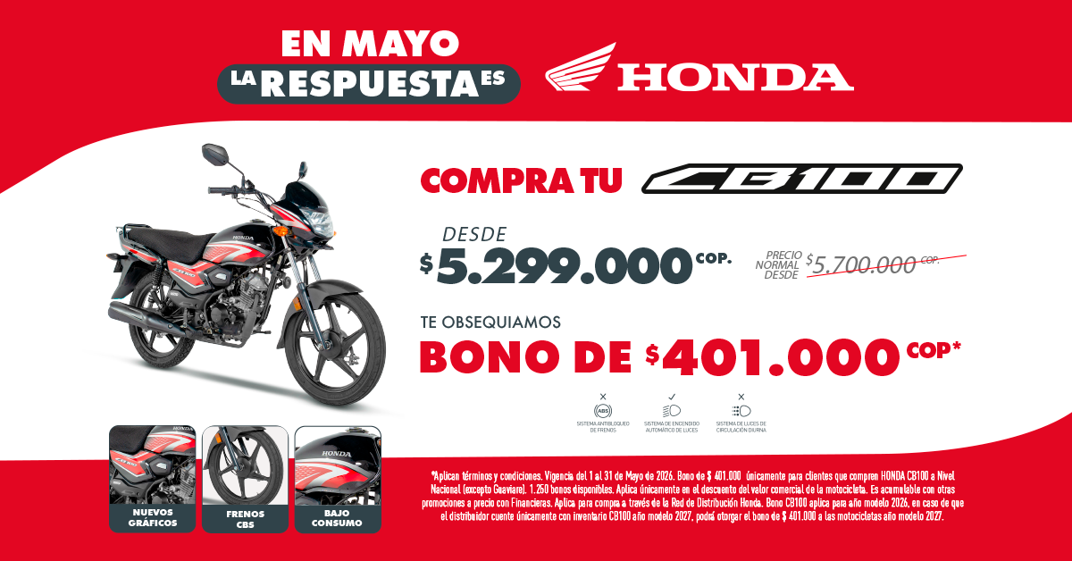 Honda Colombia Facebook ad