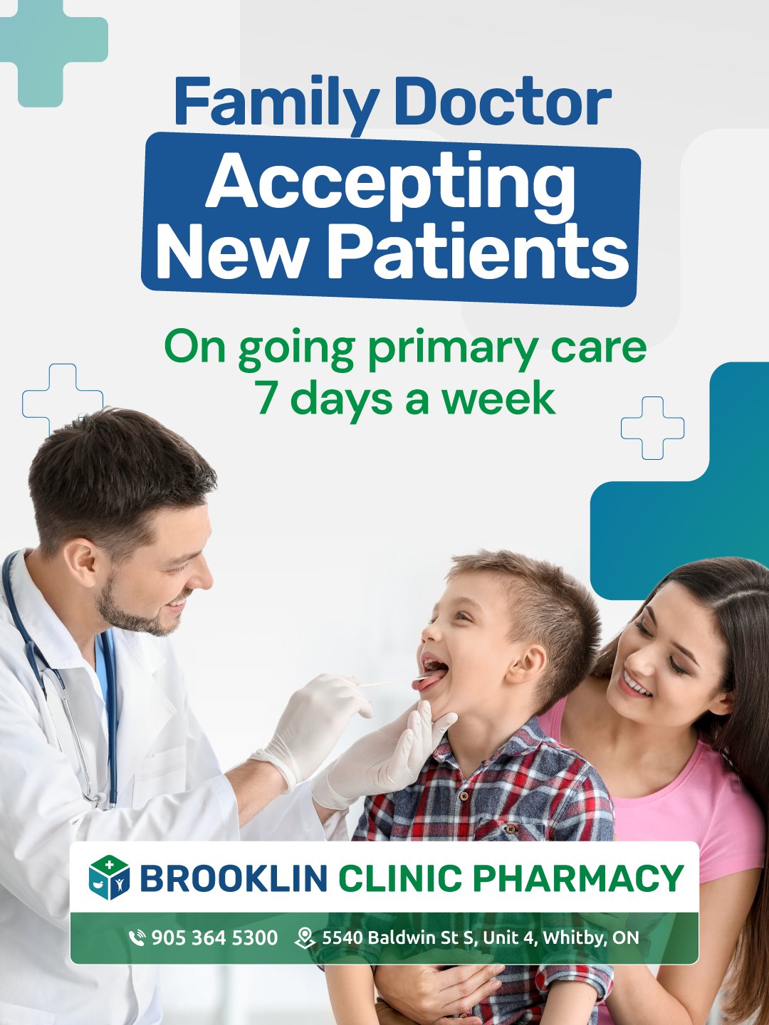 Brooklin Clinic Pharmacy Facebook ad: Brooklin Health Centre, Brooklin Health Centre provides…