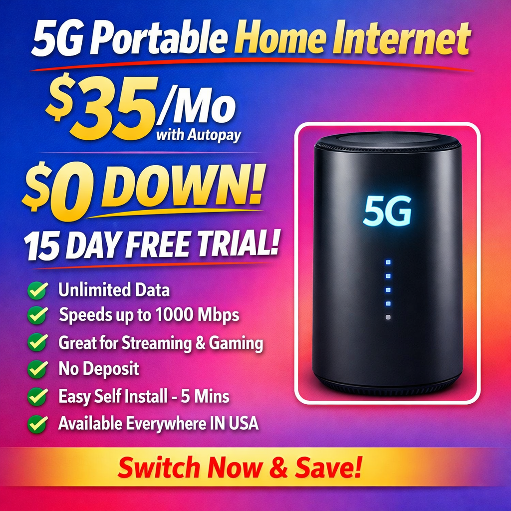 5G Portable Home Internet Facebook ad: CHECK AVAILABILITY