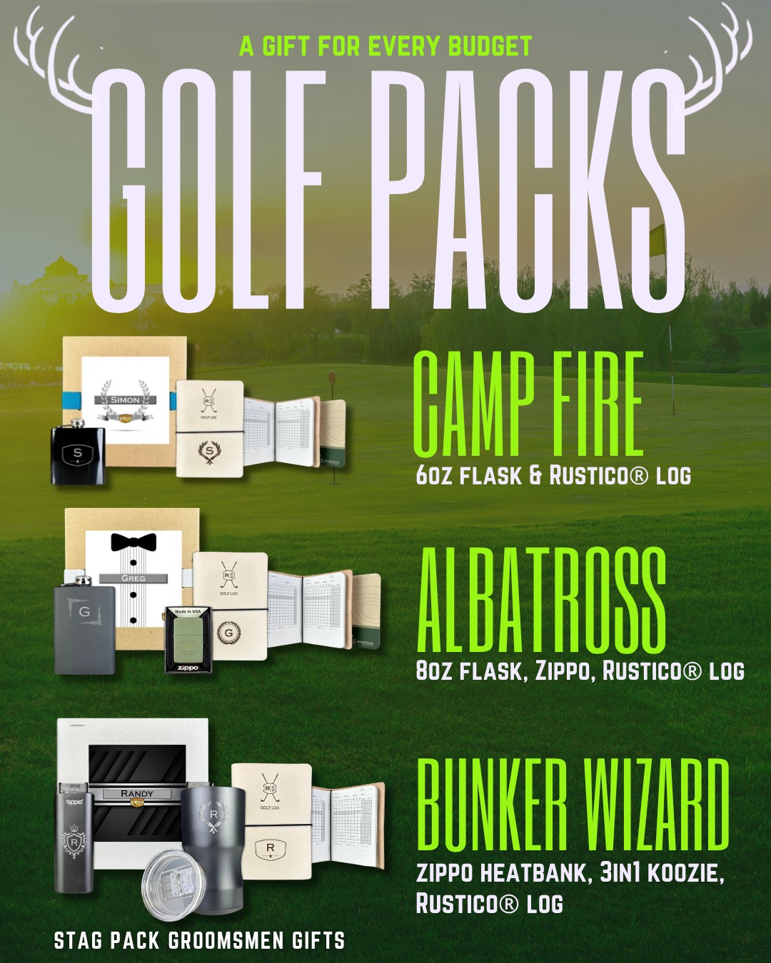 Stag Pack Shop Facebook ad: Golf Gift Packs for Groomsmen | Stag Pack - Stag Pack