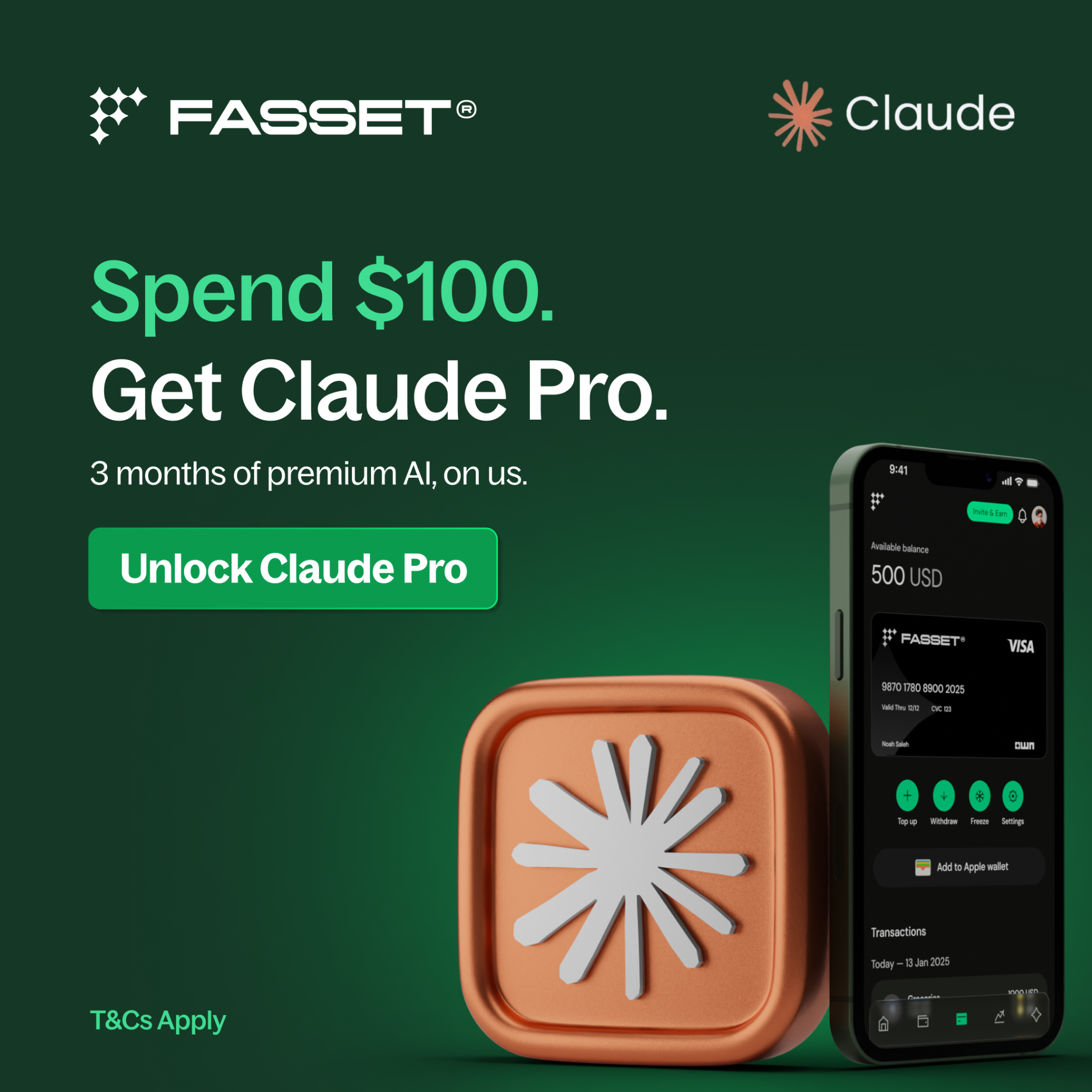 Fasset Facebook ad: Fasset: Global Digital Bank