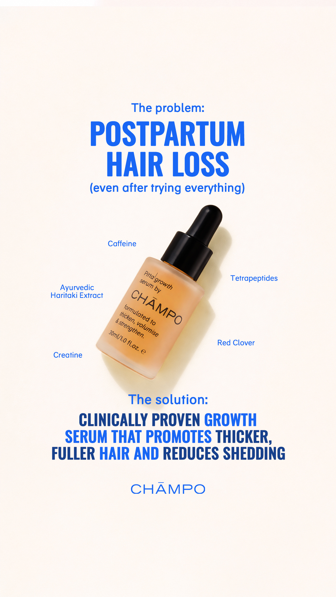 Chāmpo Haircare Facebook ad