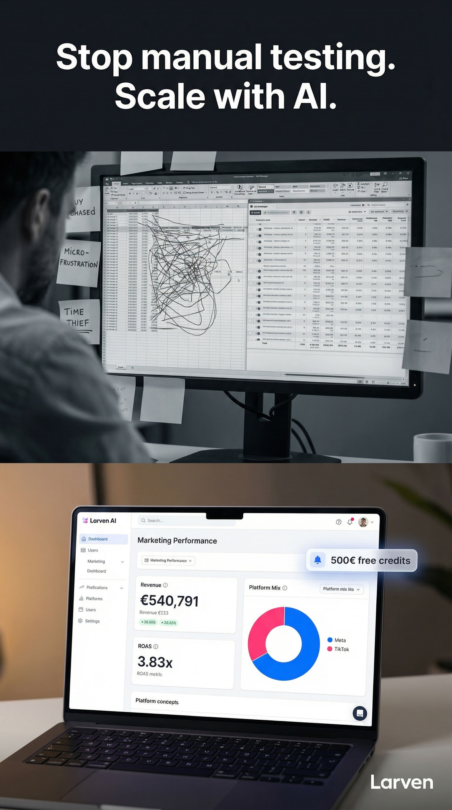Larven AI Facebook ad
