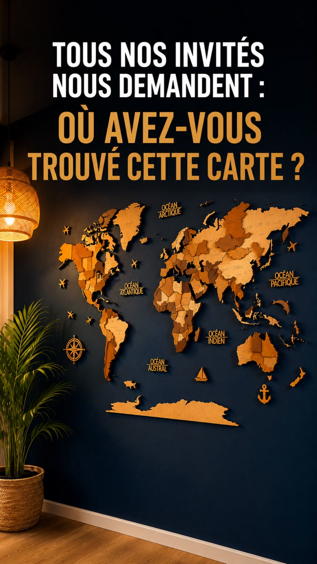 Wood Work Facebook ad: La carte du monde que tout le monde remarque