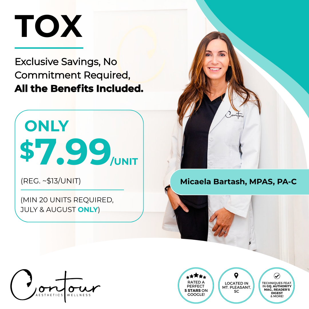 Contour Aesthetics & Wellness Facebook ad: Choose your smooth: Xeomin or Daxxify!