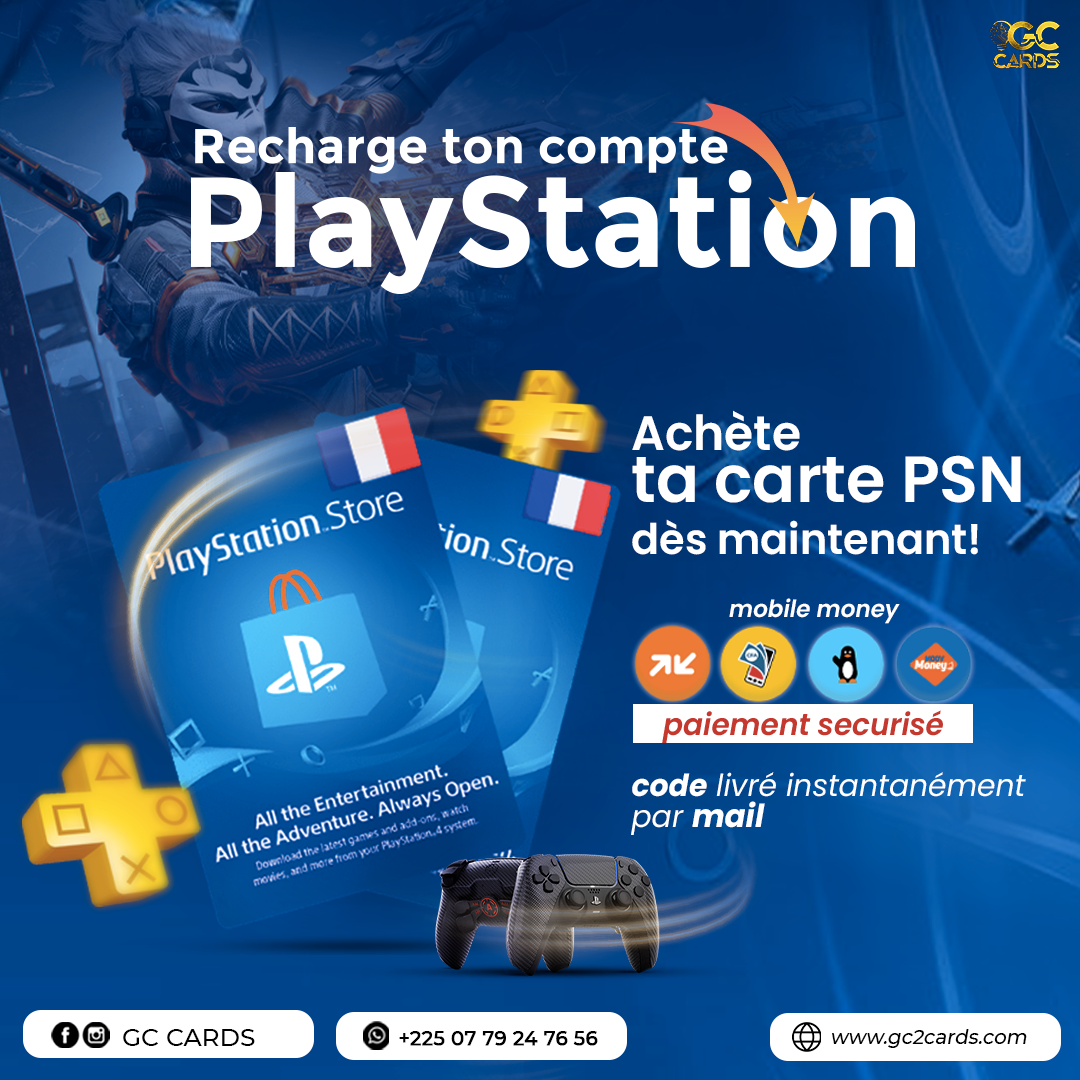 Gc2cards.com Facebook ad: Recharge ton compte PSN