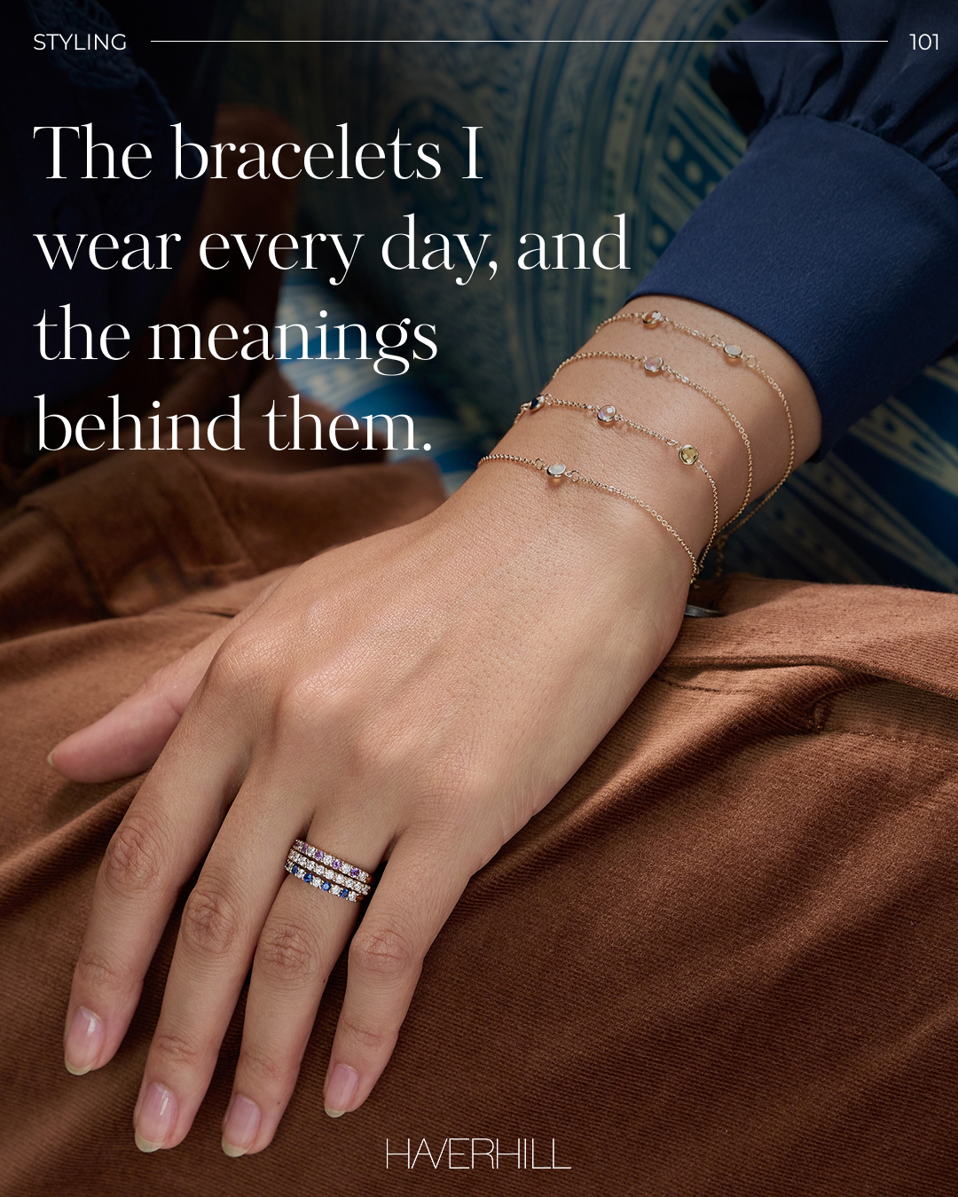 HAVERHILL Collection Facebook ad: Tell your story with timeless birthstone jewelry…