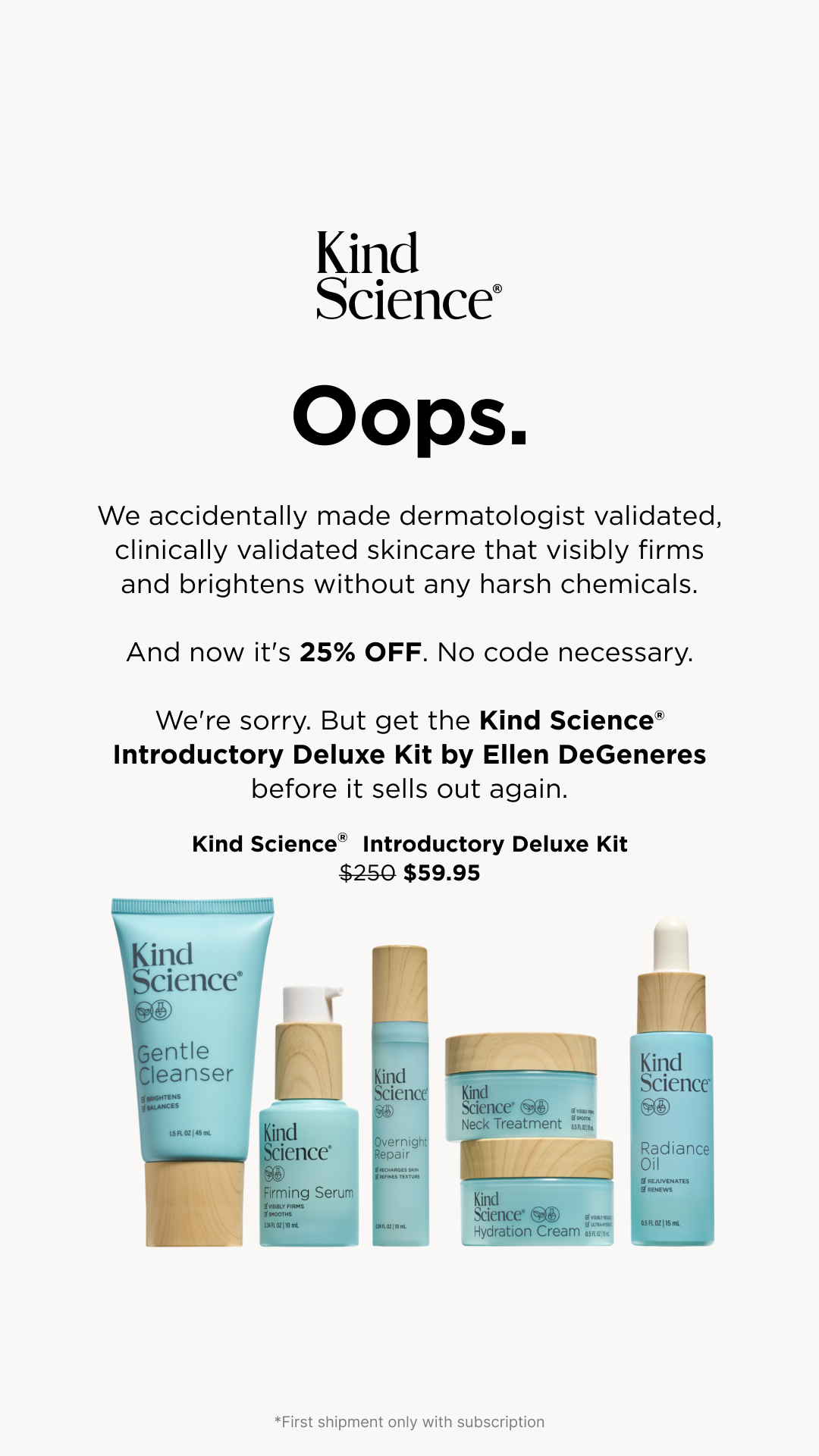 Kind Science Facebook ad
