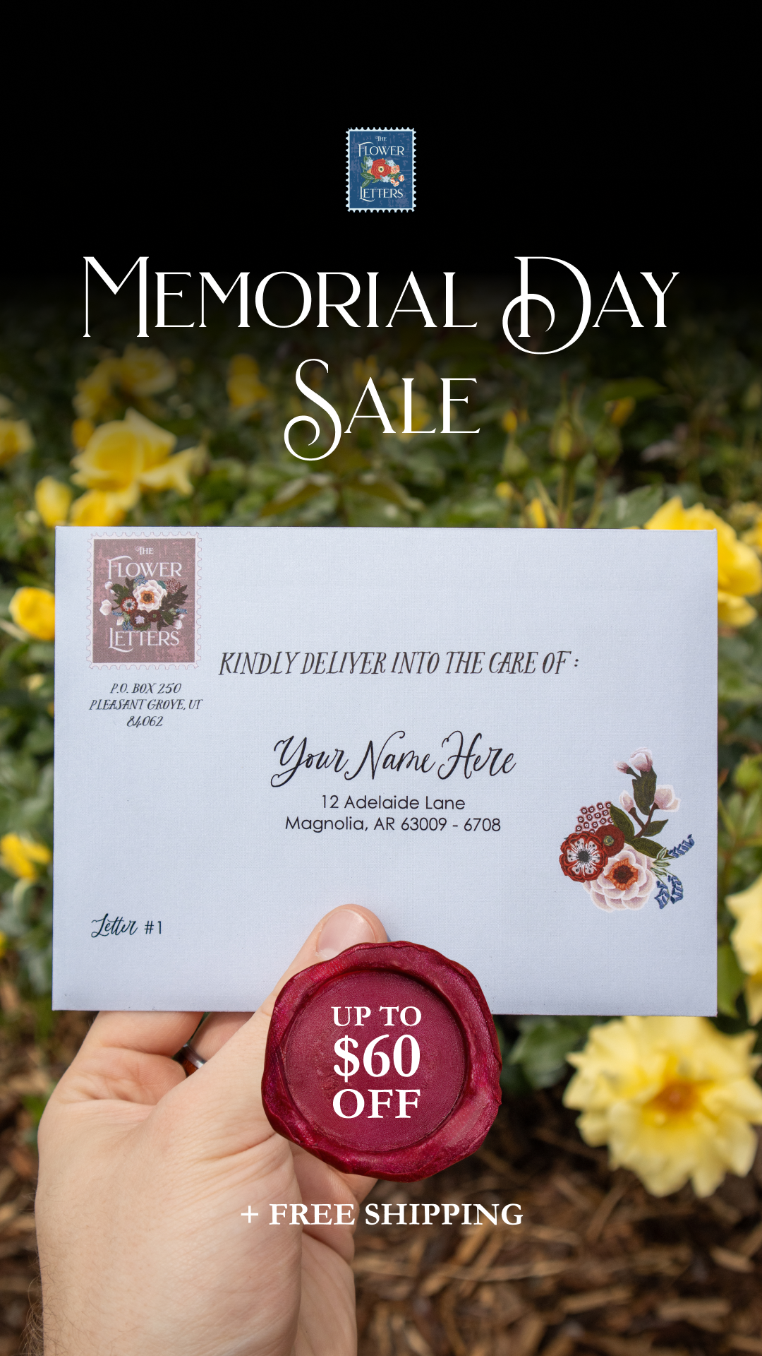The Flower Letters Facebook ad