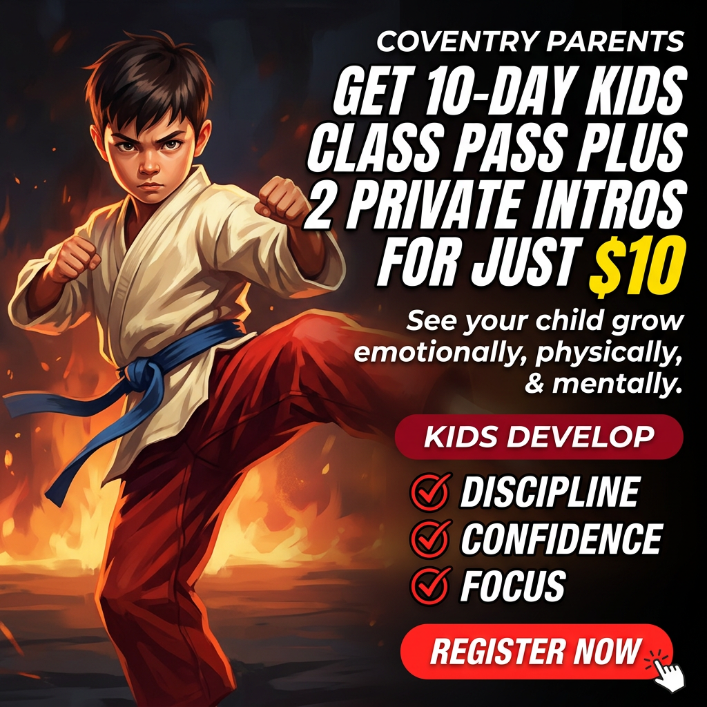 Northeast Family Martial Arts Facebook ad: Want a 10-Day, Kids Martial Arts Class Pass For $10 With…