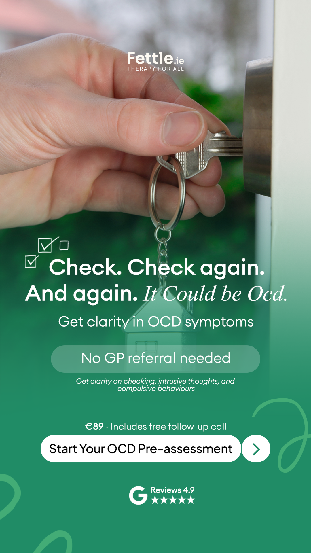 Fettle Online Therapy Ireland Facebook ad
