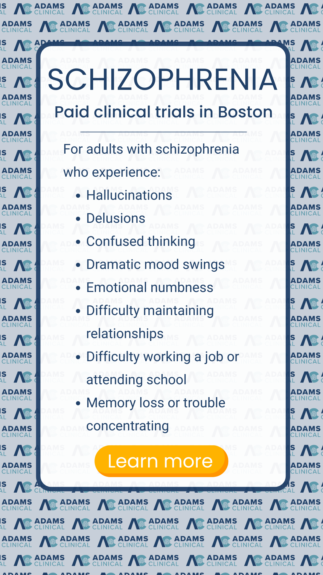 Adams Clinical Facebook ad