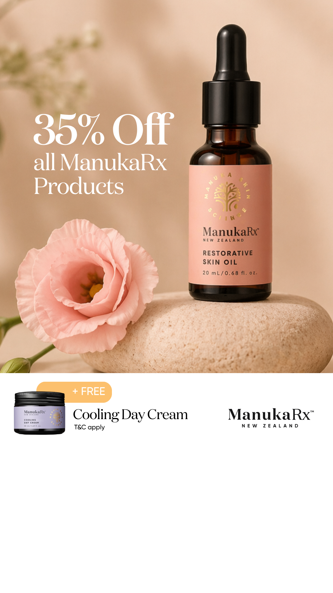 ManukaRx Natural Skincare Facebook ad