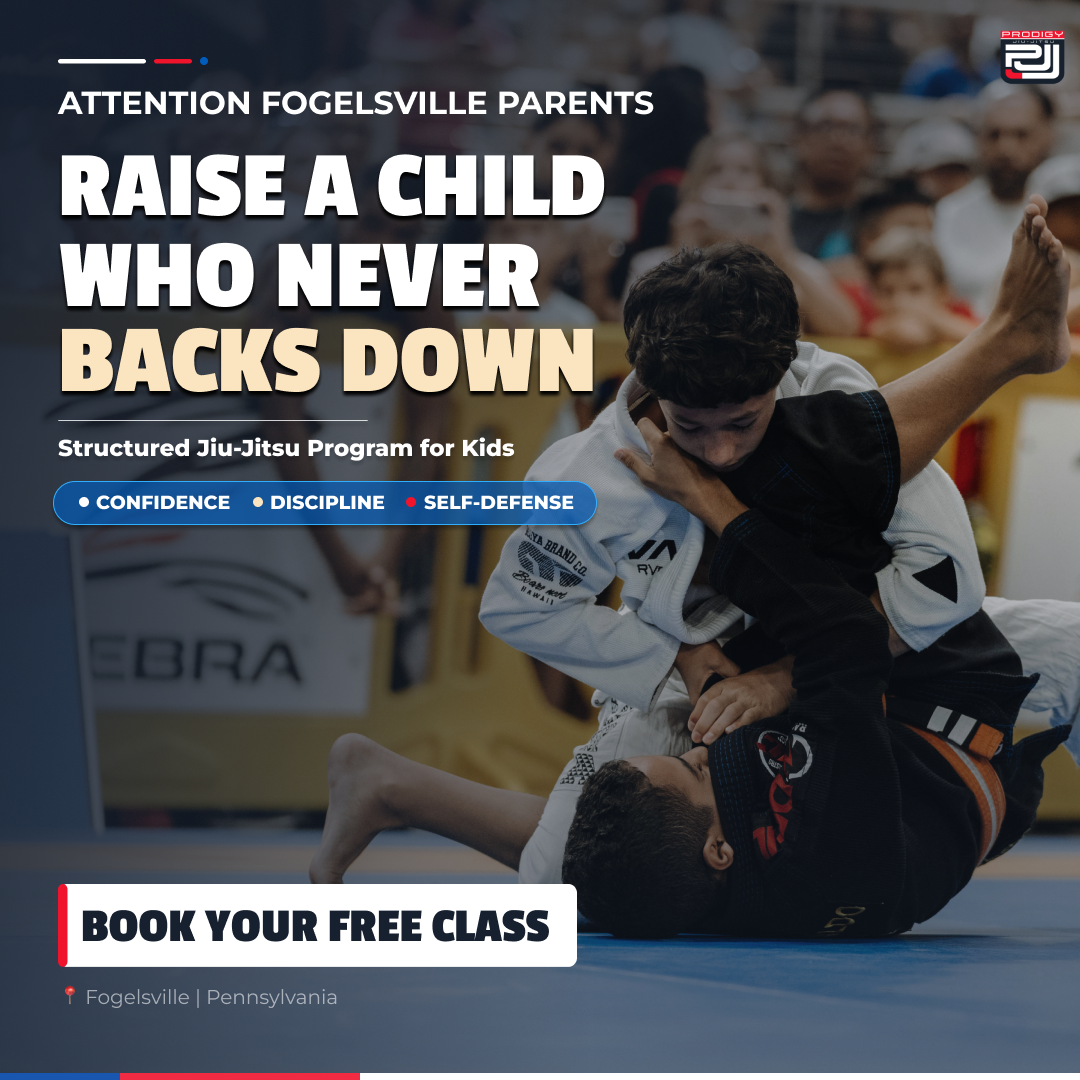 Prodigy Jiu-Jitsu Academy Facebook ad: Try a FREE Intro Class