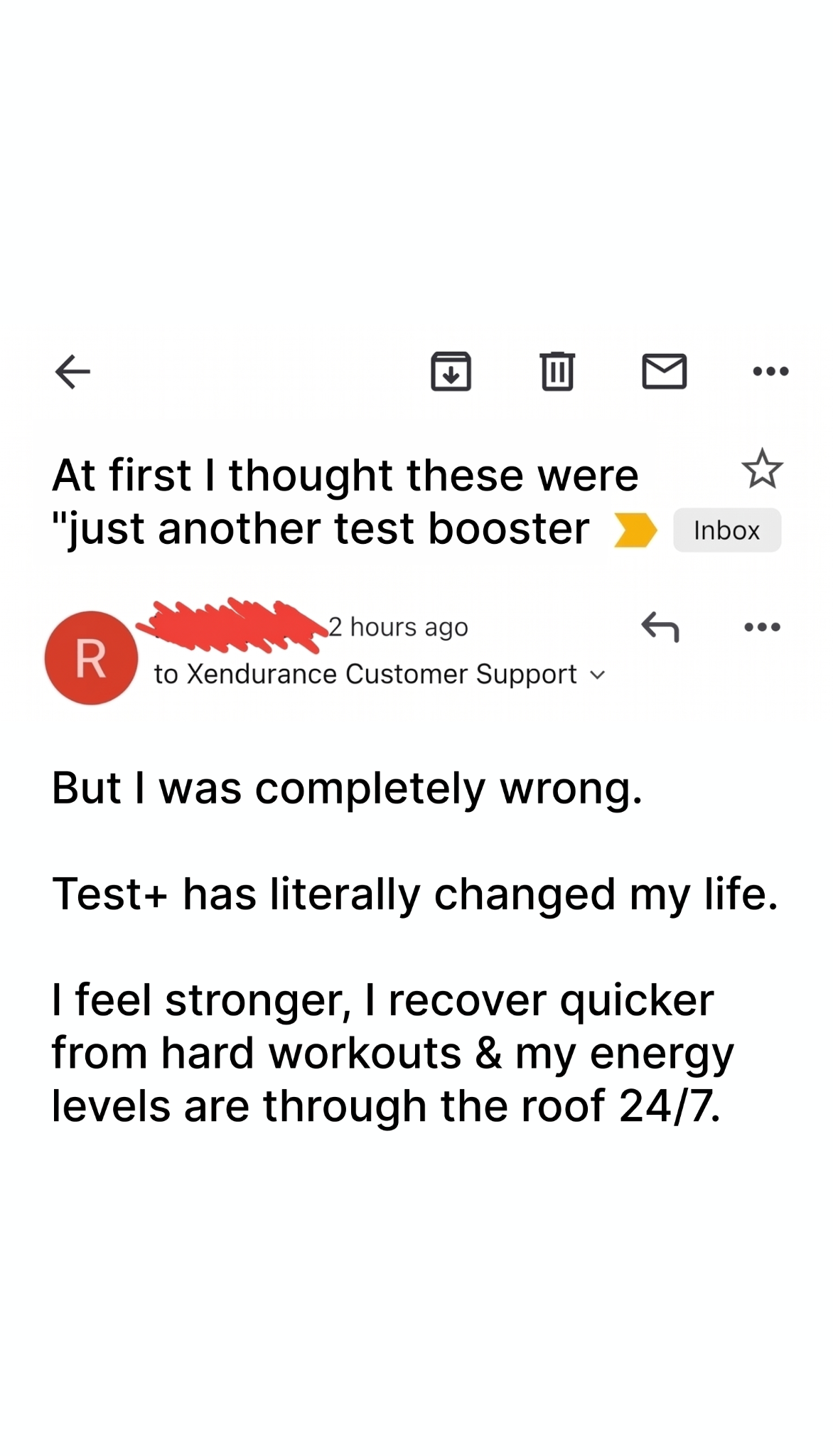 Xendurance Facebook ad