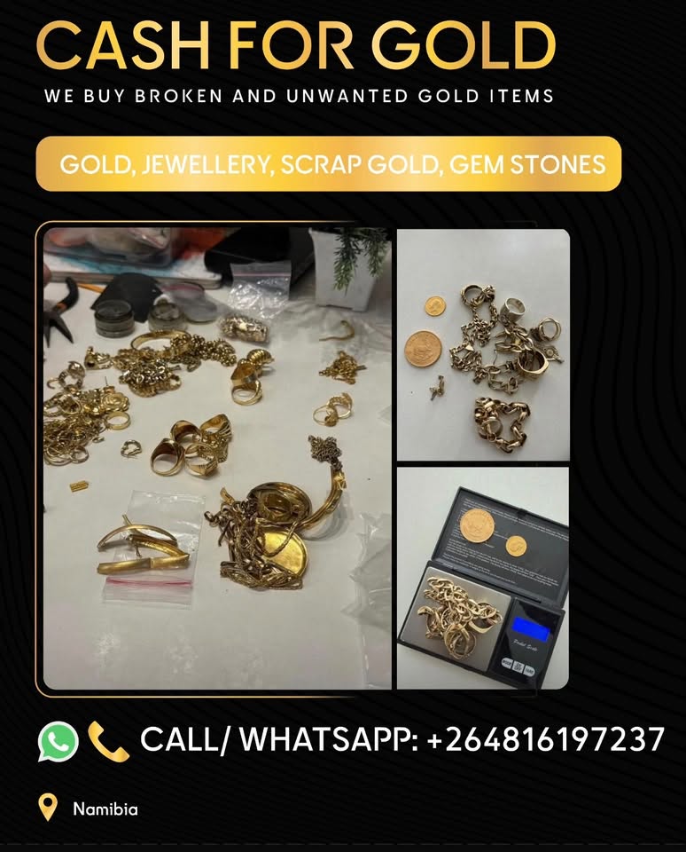 WE BUY GOLD Namibia Facebook ad: Ready to turn your gold into cash?!