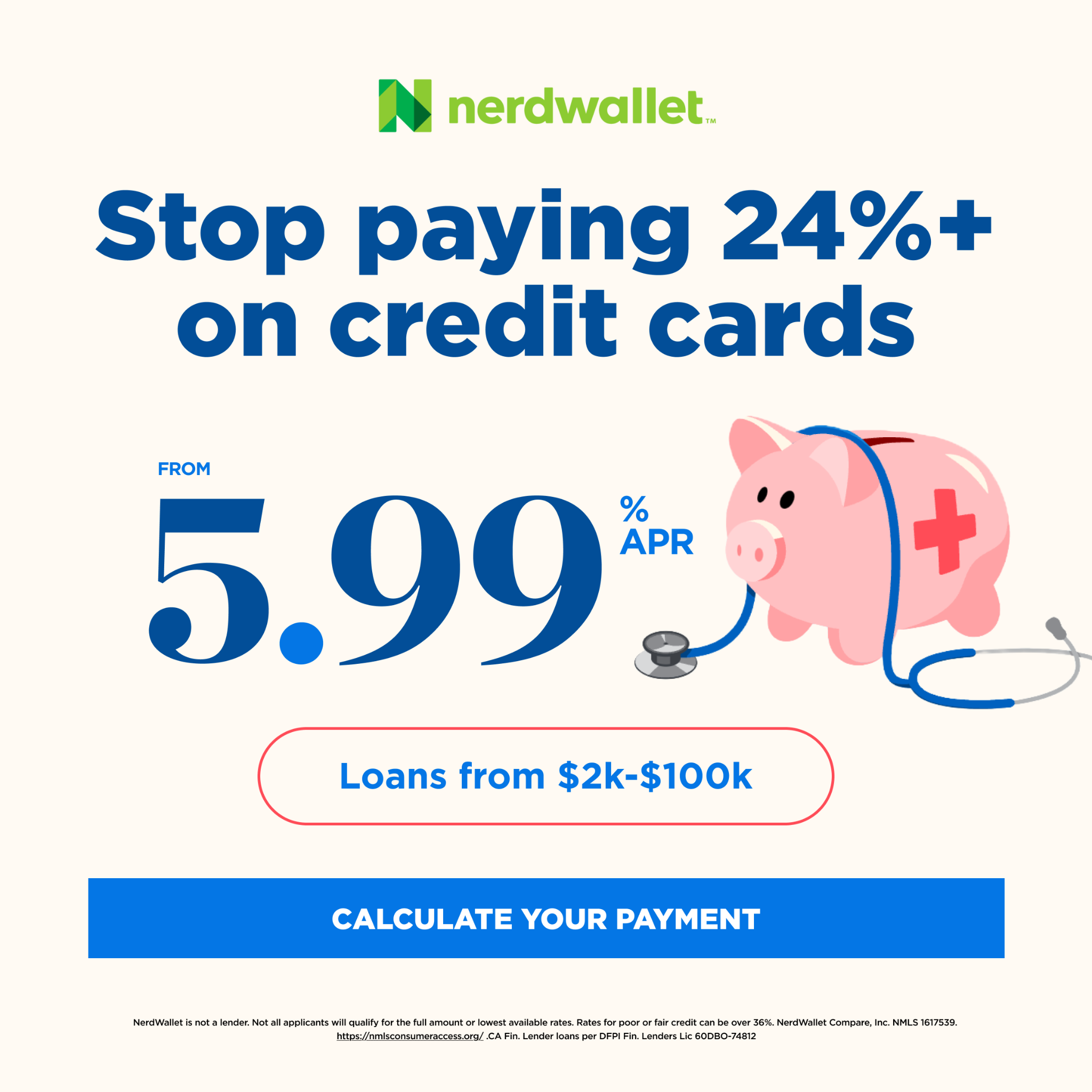 NerdWallet Facebook ad
